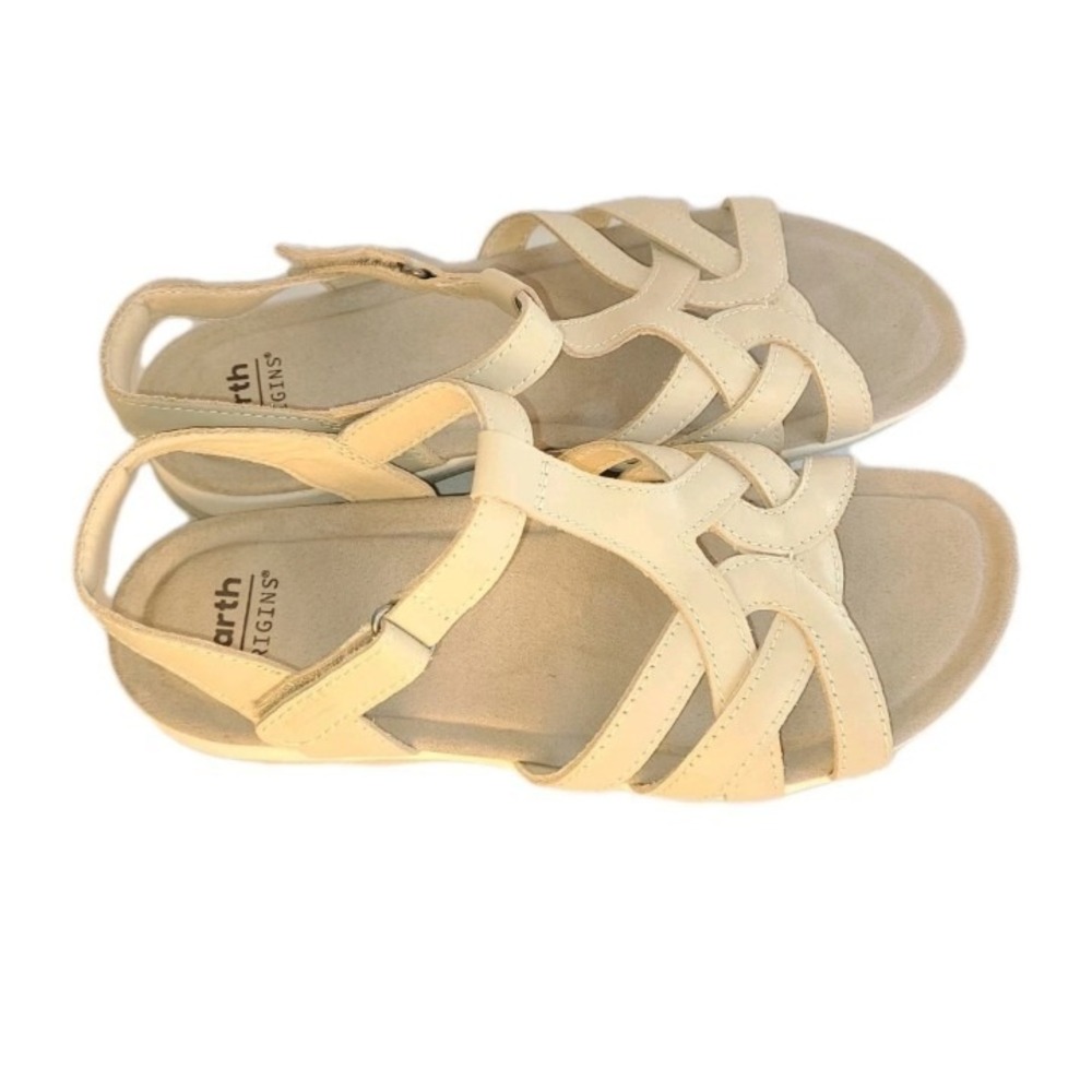 Earth Orgins Women's Sandals Etsiana 10M Beige Strappy Cushioned